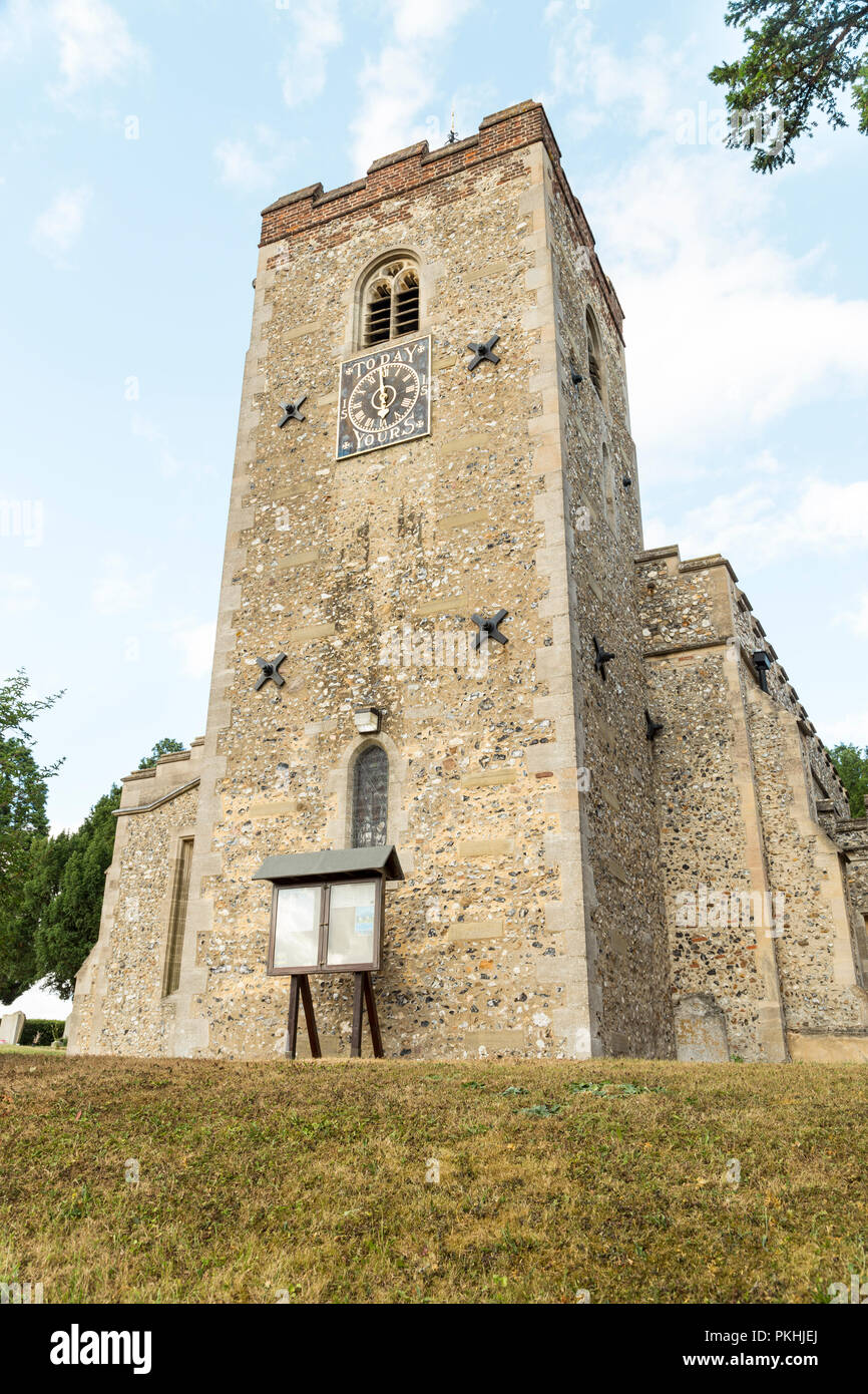 Eine schöne Kirche der hl. Jungfrau Maria in Jubel Dorf, Epping Forest District von Essex, England Stockfoto