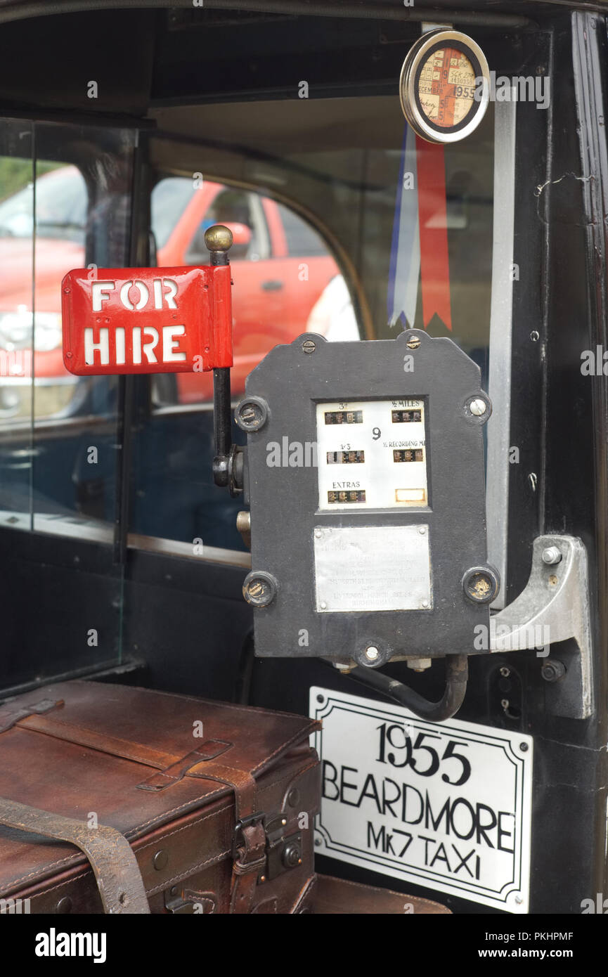1955 beardmore Mk7 Taxi Meter. Stockfoto