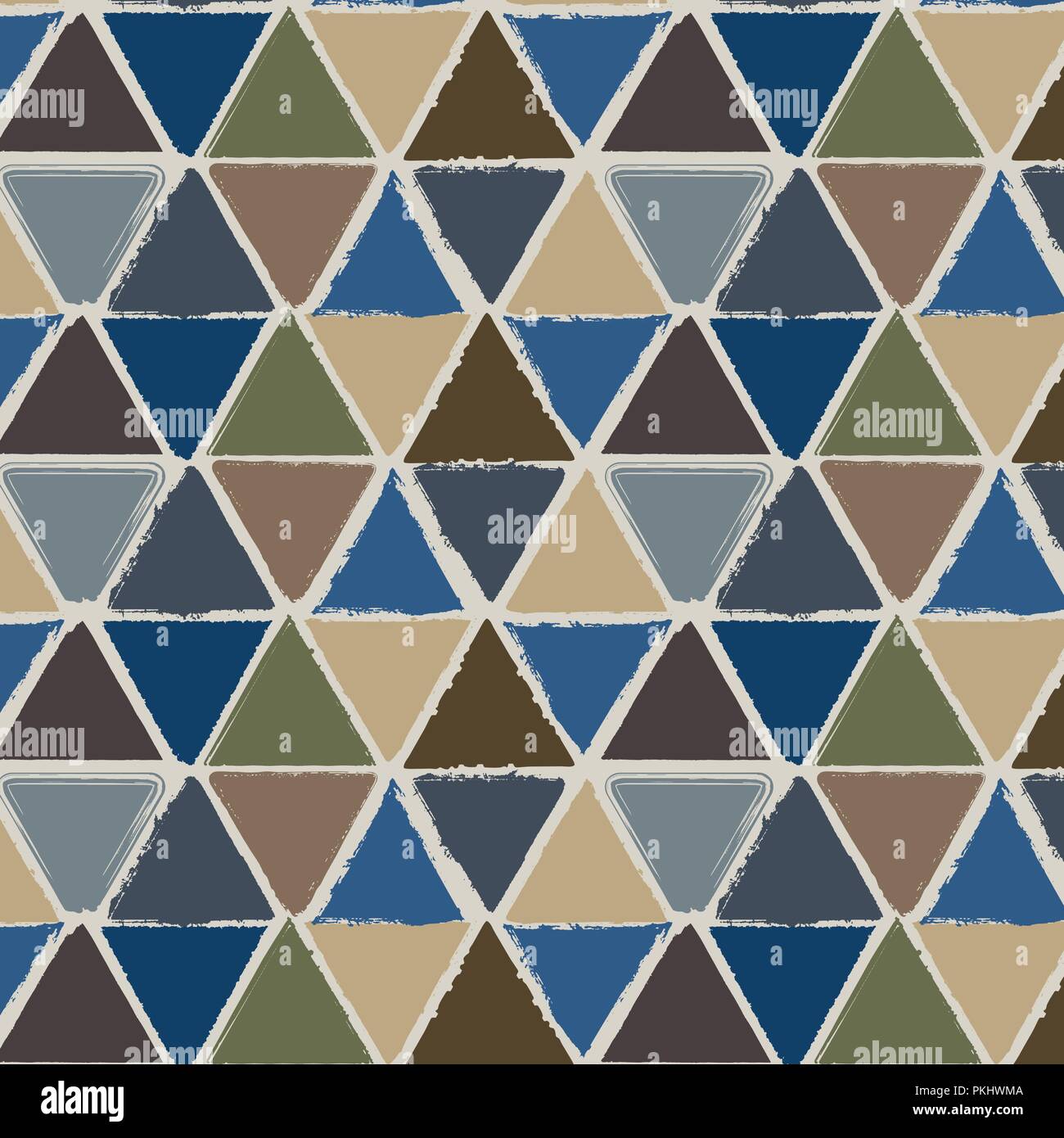 Grunge Dreiecke Nahtlose Stock Vektor