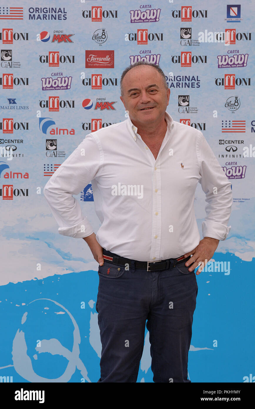 Giffoni Valle Piana, Sa, Italien - 21. Juli 2018: Nicola Gratteri in Giffoni Film Festival 2018 - Am 21. Juli 2018 in Giffoni Valle Piana, Italien Stockfoto