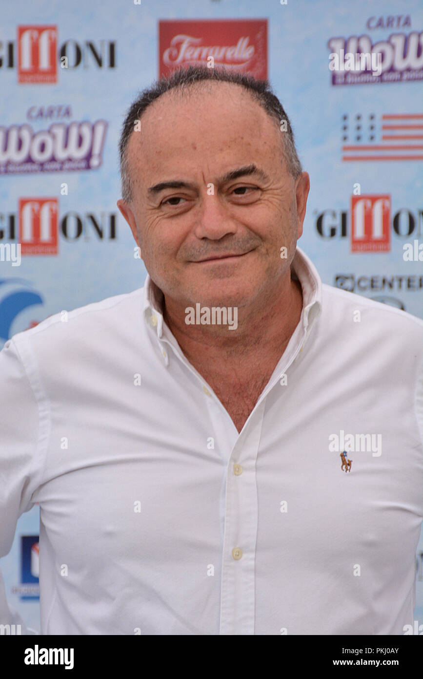 Giffoni Valle Piana, Sa, Italien - 21. Juli 2018: Nicola Gratteri in Giffoni Film Festival 2018 - Am 21. Juli 2018 in Giffoni Valle Piana, Italien Stockfoto