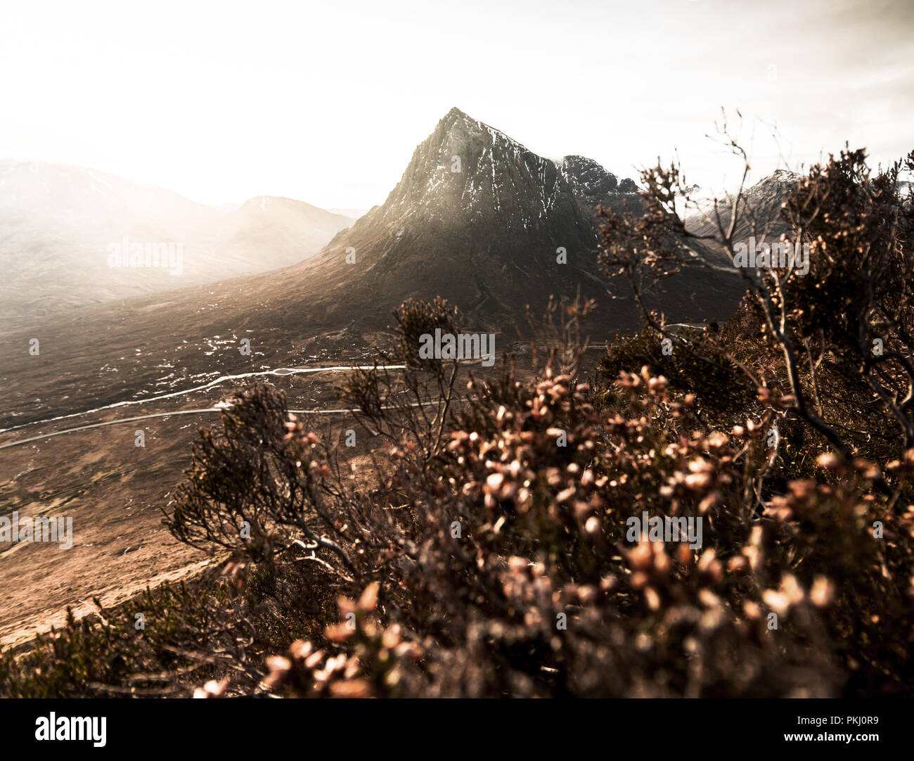 Buachaille Etive Mor von Beinn a' Chrulaiste Stockfoto