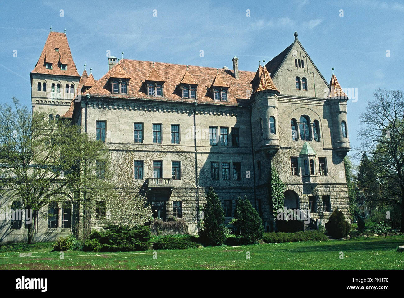 Schloss Stein in Stein bei Nürnberg, Deutschland 1986. Schloss Stein auf Stein bei Nürnberg, Deutschland 1986. Stockfoto