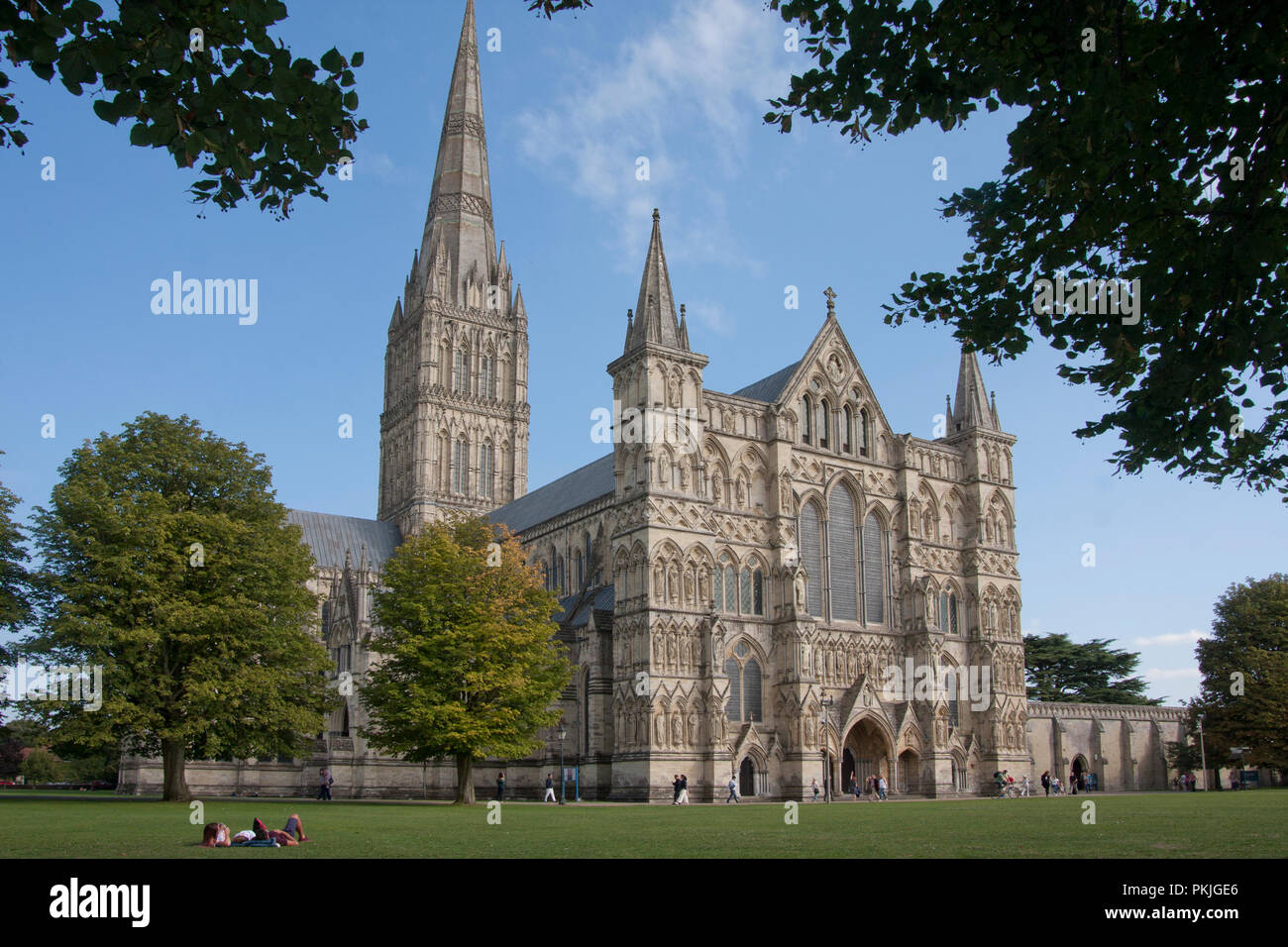Salisbury Kathedrale, Salisbury, Wiltshire, England Stockfoto