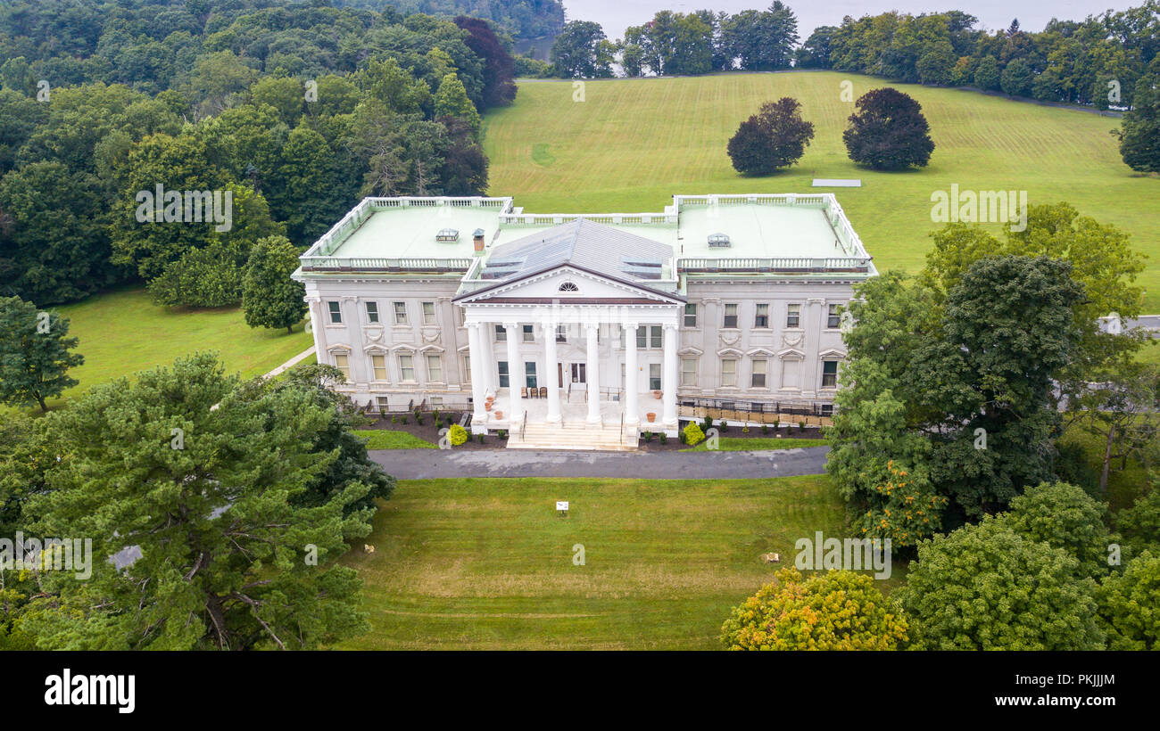 Mühlen Mansion, Staatsburgh State Historic Site, Hyde Park, New York, USA Stockfoto