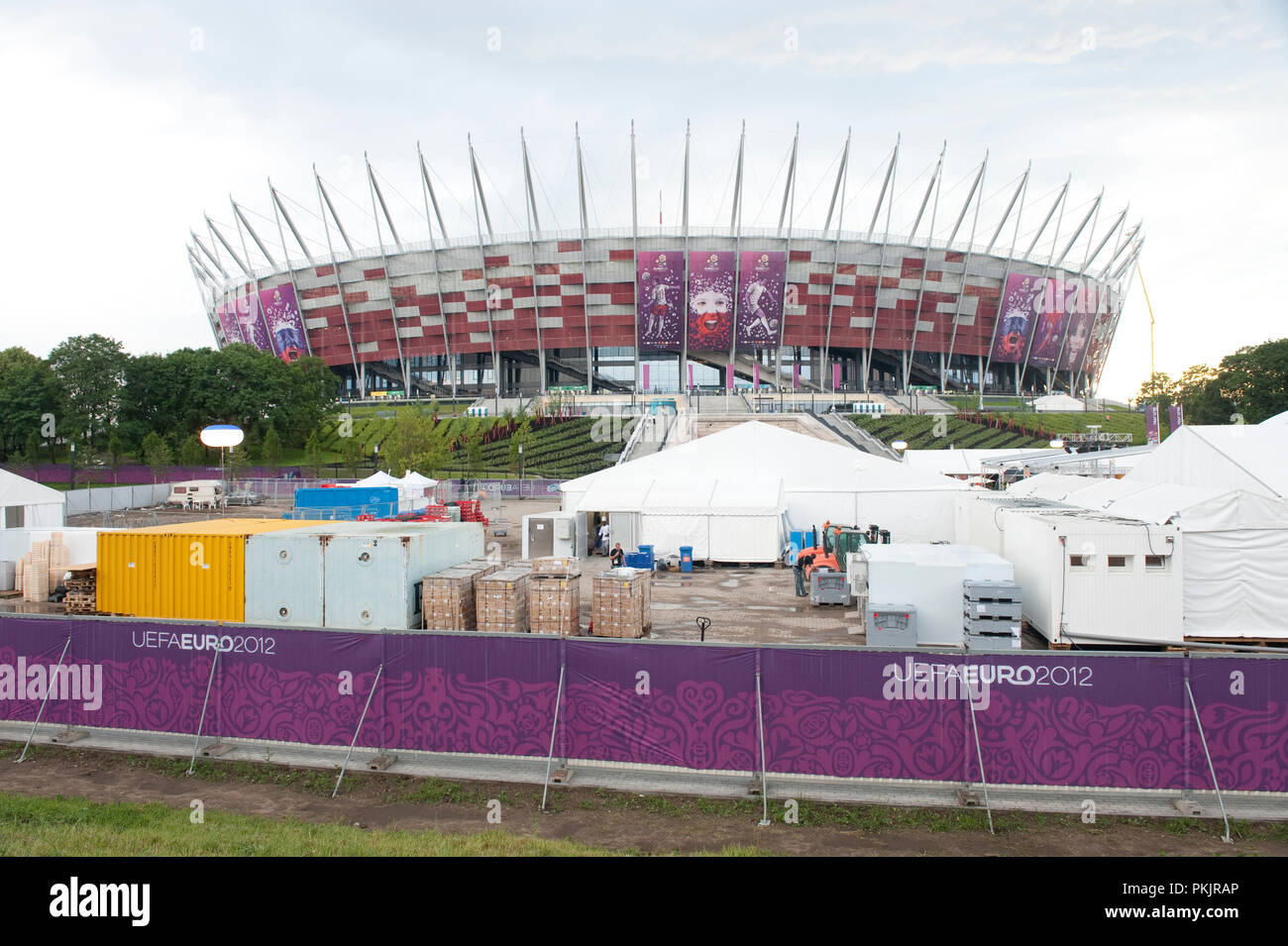 Nationalstadion in Warschau, Polen. Während Griechenland v Polen Match in der 2012 UEFA Euro Cup. Stockfoto Nationalstadion in Warschau, Polen. Während Griechenland v Polen Match in der 2012 UEFA Euro Cup. Stockfoto