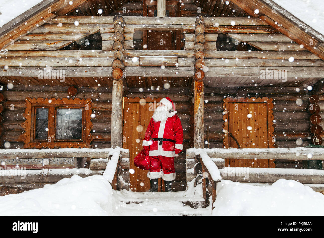 Das tägliche Leben von Santa Claus. Heimat von Santa Claus am Nordpol  Stockfotografie - Alamy