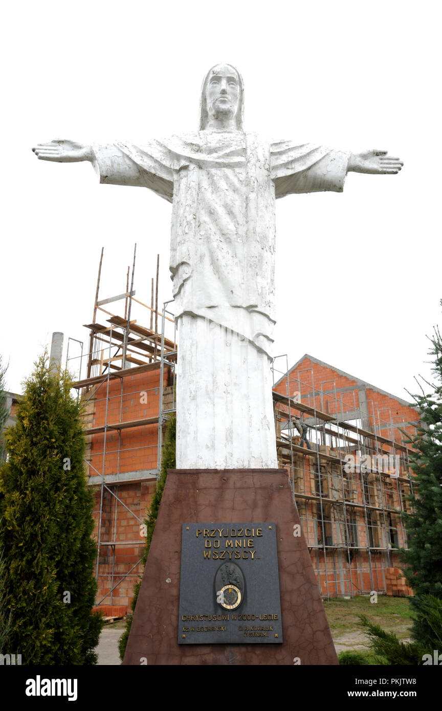 Statue von Jesus Christus in Tluszcz, Polen Stockfoto