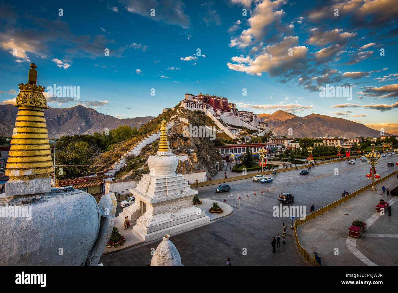 Der Potala-Palast in Lhasa in Tibet Stockfoto