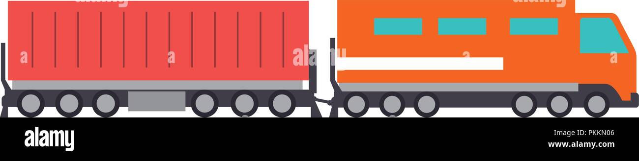 Cargo train logistic service Stock Vektor