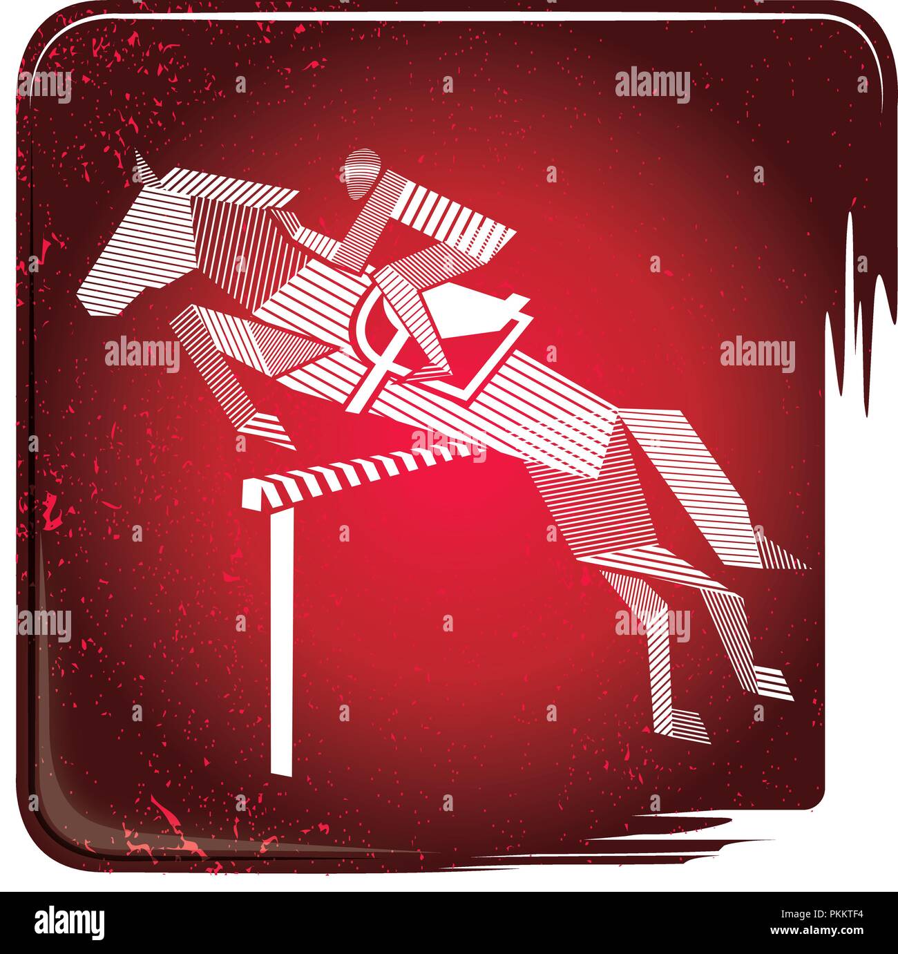 Pferdesport springen stripy Symbol Stock Vektor
