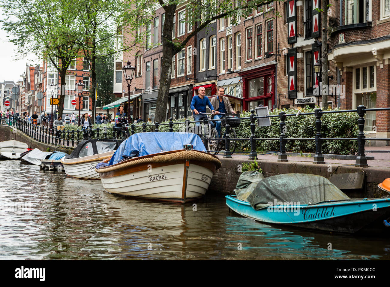 Bike Nutzung in Amsterdam hat um mehr als 40% in den letzten 20 Jahren gewachsen. Stockfoto