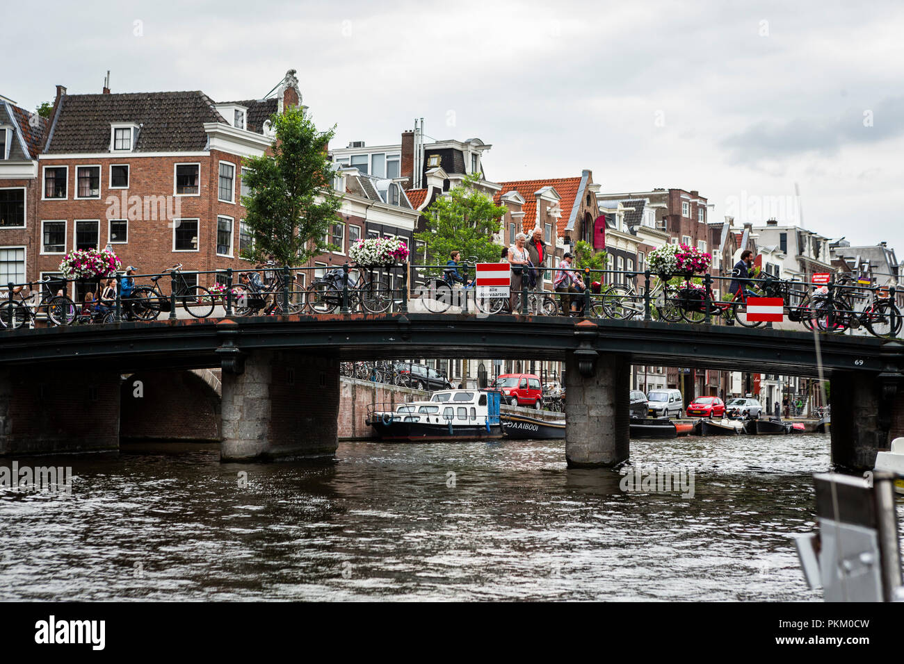 Bike Nutzung in Amsterdam hat um mehr als 40% in den letzten 20 Jahren gewachsen. Stockfoto