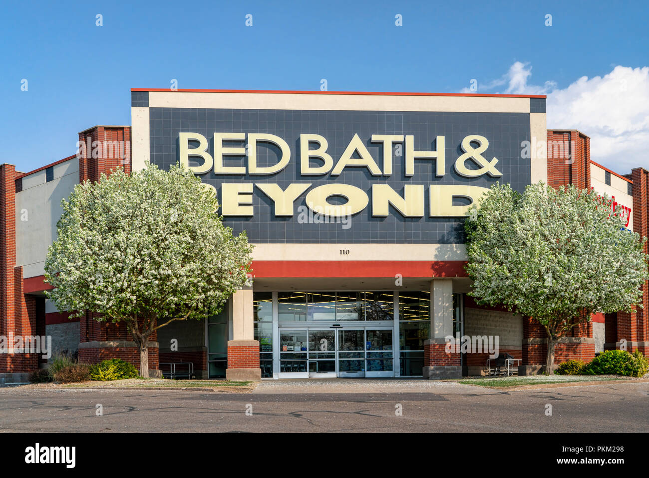 Fort Collins, CO, USA - 30. April 2018: Bed Bath & Beyond Inc. (auch B3) ist eine Kette von inländischen Merchandise Stores in den USA, Kanada und Mexiko. Stockfoto