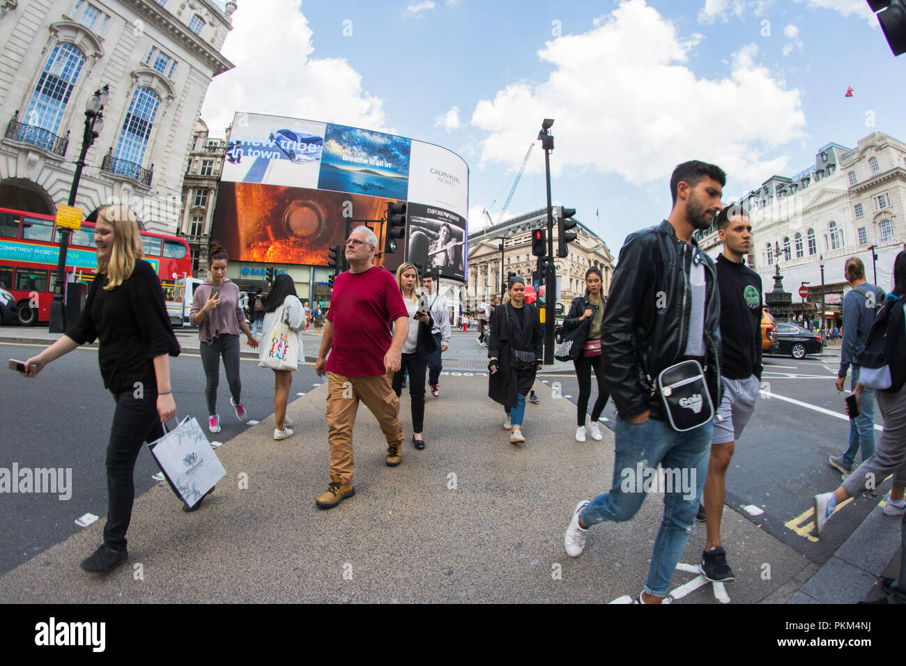 Fußgänger am Picadilly Circus Stockfoto