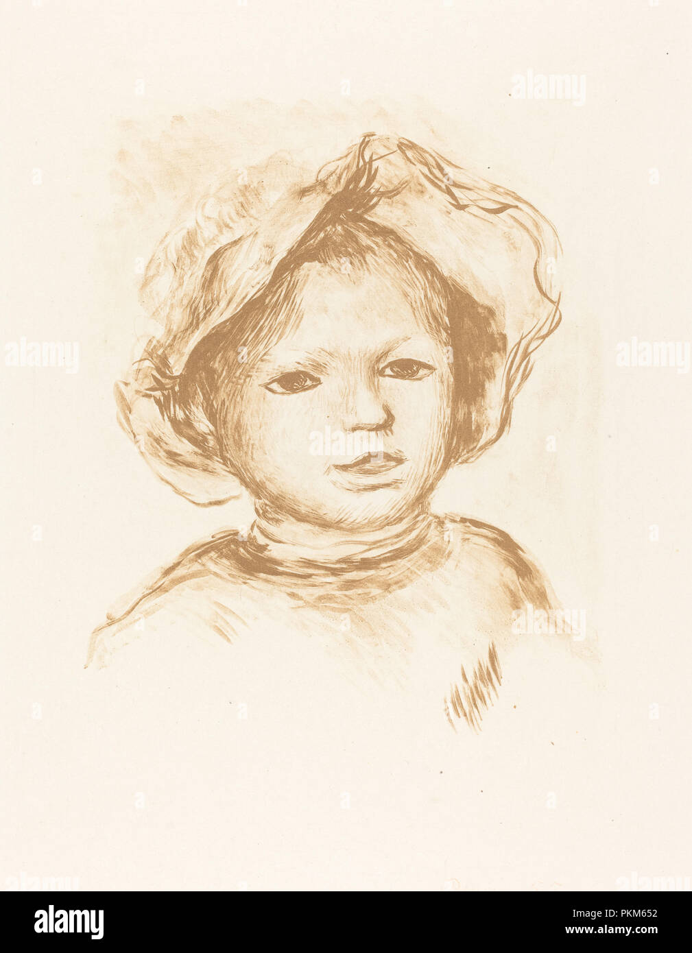 Pierre Renoir. Stand: 1893. Medium: Lithographie. Museum: Nationalgalerie, Washington DC. Autor: Auguste Renoir. Stockfoto