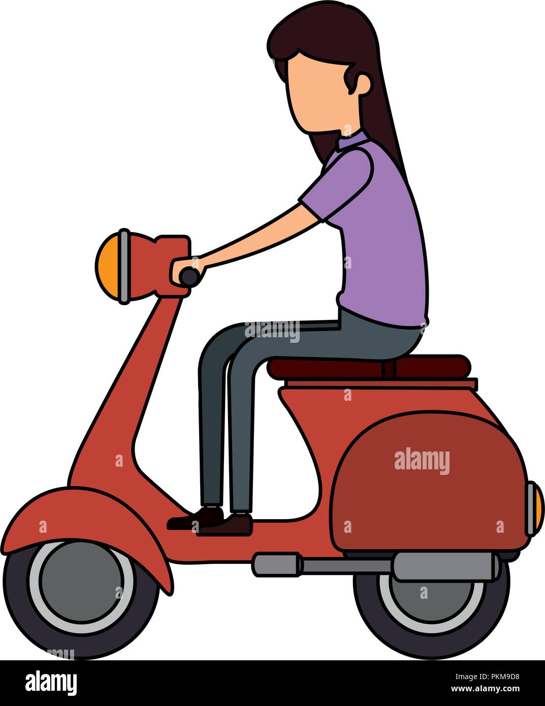 Girl Scooter Moped Stockfotos Girl Scooter Moped Bilder Alamy