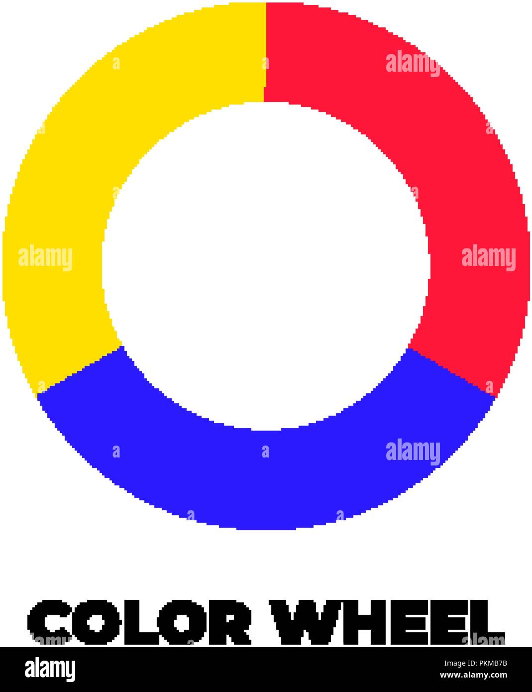 Einfache Farbrad Symbol auf weißem Hintergrund. Kreisförmiges logo mit golor Übergänge Stock Vektor