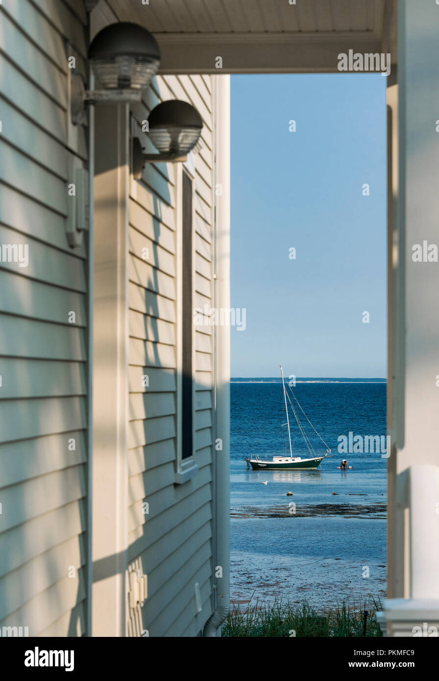 Waterfront Beach House, Provincetown, Cape Cod, Massachusetts, USA. Stockfoto