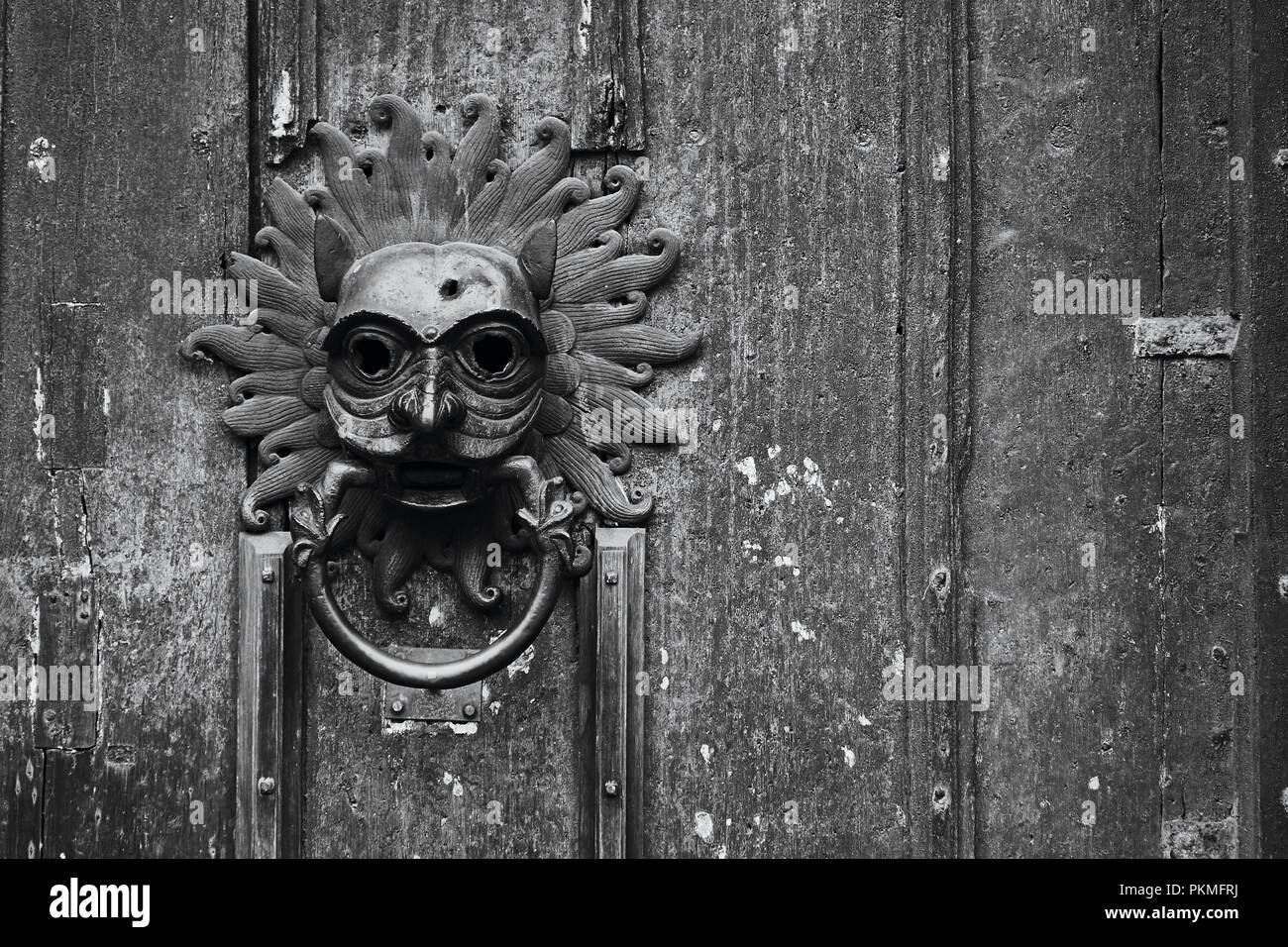 Durham Cathedral - Sanctuary Türklopfer Stockfoto