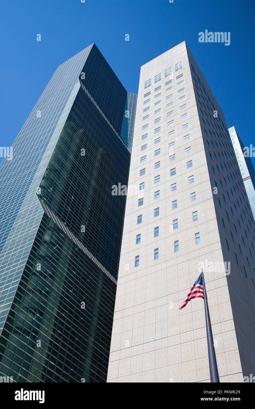 New York, USA - 30. Juli 2013: Detail der typischen Wolkenkratzer in New York, USA Stockfoto
