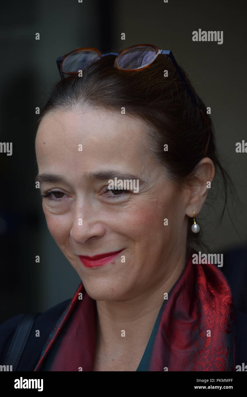 La Rochelle, Frankreich. 14. Sep 2018. Delphine Ernotte, Präsident von France Télévisions, an der Fiktion Festival 2018 in La Rochelle. Credit: Fabrice Restier/Alamy leben Nachrichten Stockfoto