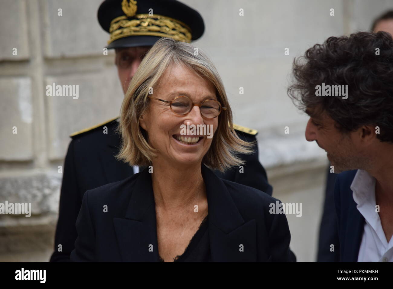 La Rochelle, Frankreich. 14. Sep 2018. Françoise Nyssen, Minister für Kultur, auf die Fiktion Festival 2018 in La Rochelle. Credit: Fabrice Restier/Alamy leben Nachrichten Stockfoto