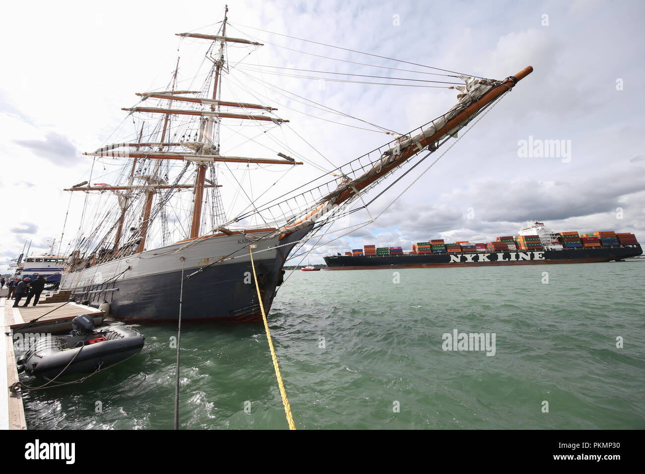 Southampton, Großbritannien. 14. Sep 2018. Miranda Krestovnikoff, TV Umweltschützer, auf der Southampton Boat Show. Credit: Expo Foto/Alamy leben Nachrichten Stockfoto