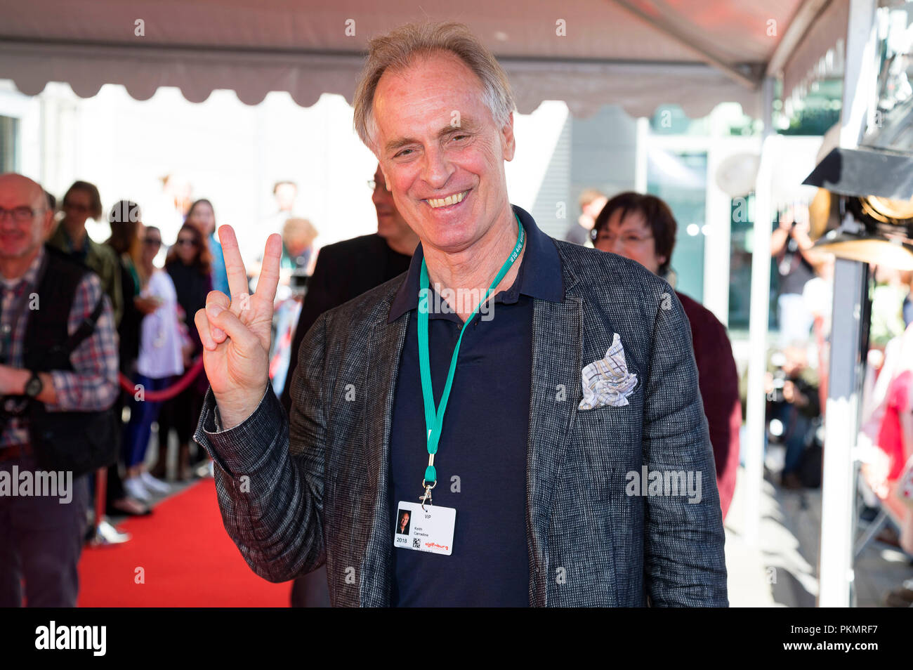 Keith Carradine ist mit einem Stern auf dem Walk of Fame geehrt die OLB beim Filmfest Oldenburg, am 14. September 2018 in Oldenburg, Deutschland. Stockfoto