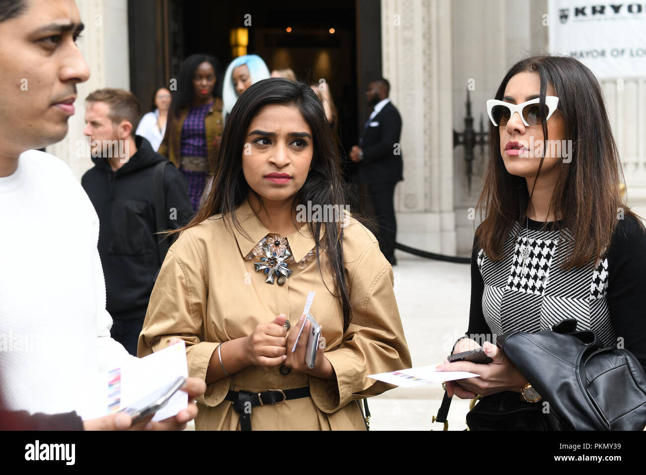 London, Großbritannien. 14. September 2018. Fashionist nehmen an der Fashion Scout - SS 19 Tag 1, London, UK, 14. September 2018. Bild Capital/Alamy leben Nachrichten Stockfoto