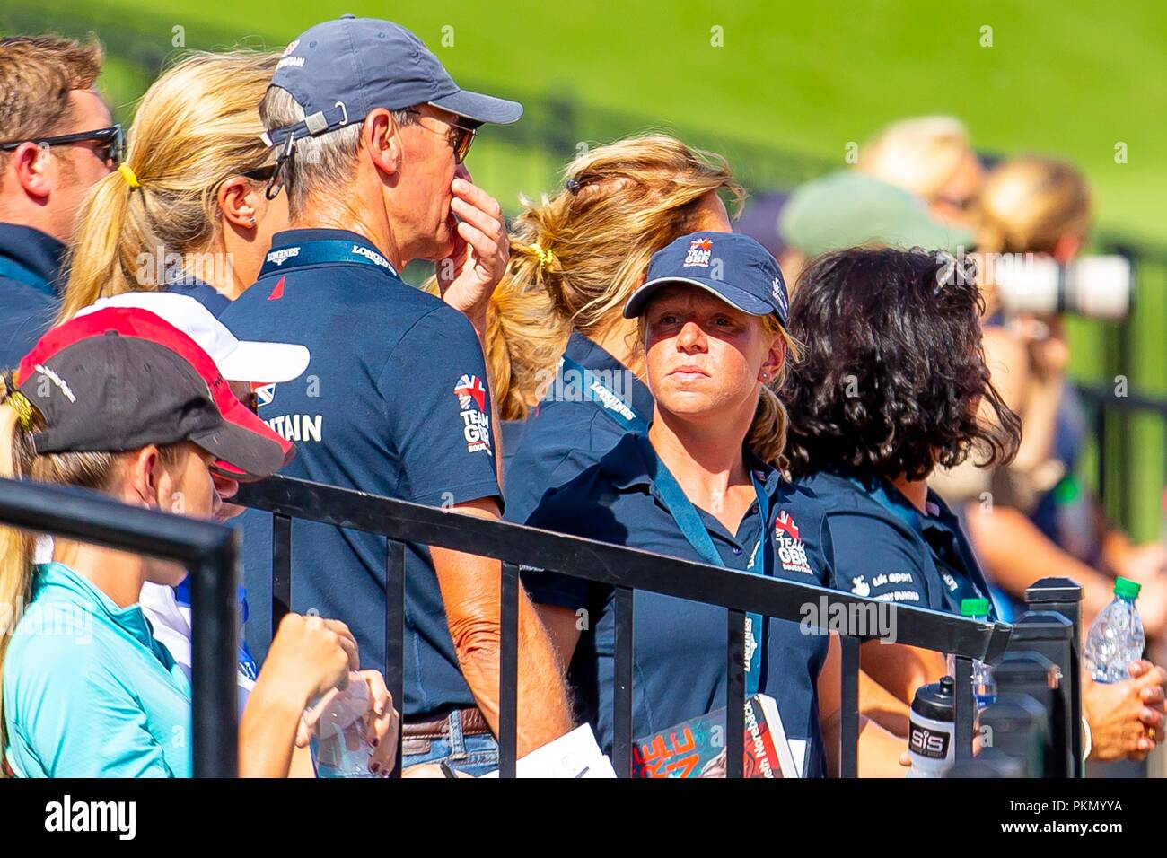 Tryon, USA. 14. September 2018. Ros Canter. GBR. Eventing Dressur. Tag 4. World Equestrian Games. WEG 2018 Tryon. North Carolina. USA. 14.09.2018. Credit: Sport in Bildern/Alamy leben Nachrichten Stockfoto