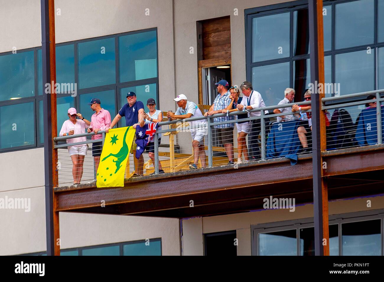 Tryon, USA. 14. September 2018. Zuschauer. Eventing Dressur. Tag 4. World Equestrian Games. WEG 2018 Tryon. North Carolina. USA. 14.09.2018. Credit: Sport in Bildern/Alamy leben Nachrichten Stockfoto
