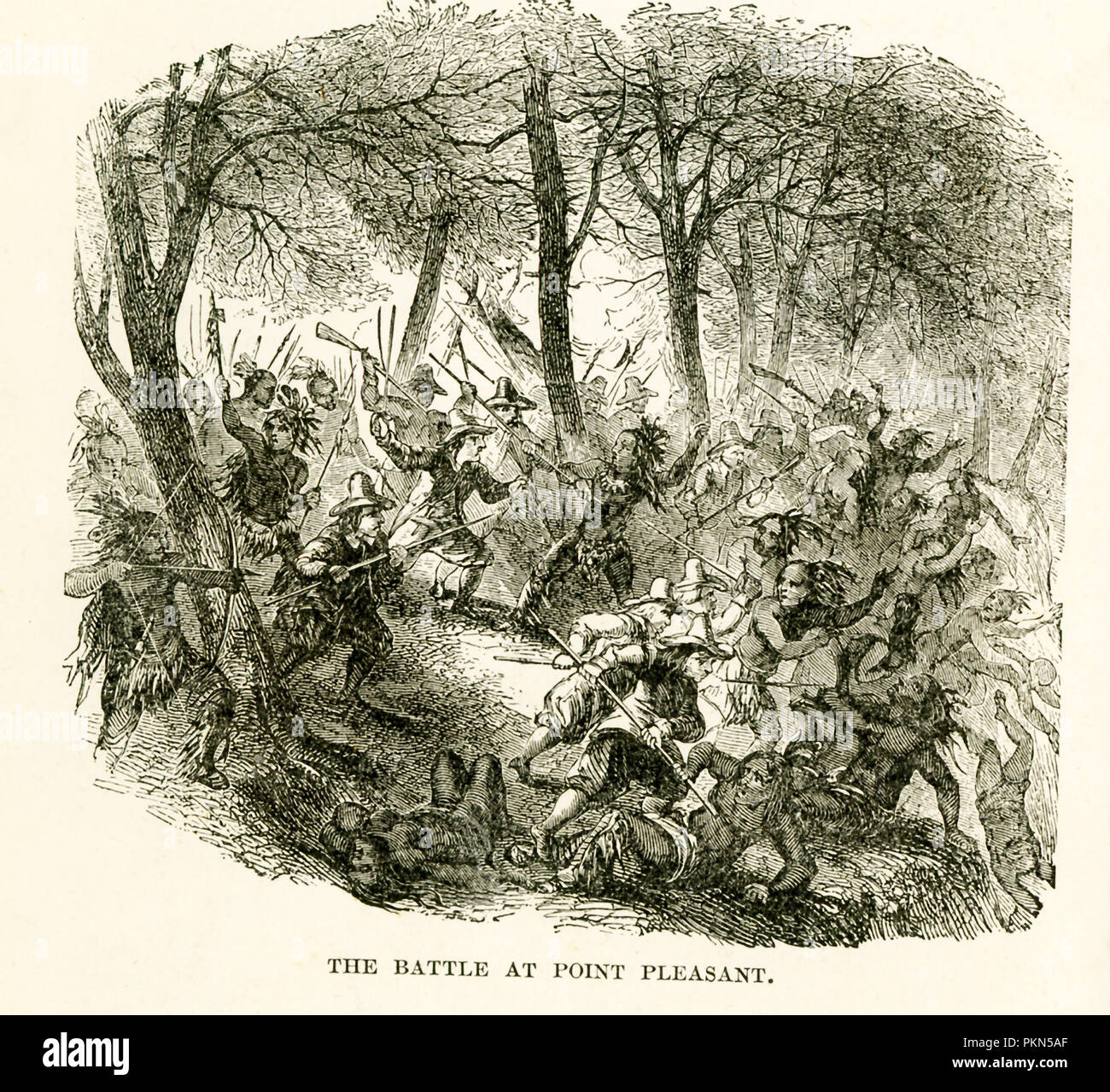 Daniel Boone (1734-1820) war ein US-amerikanischer frontiersman, Reading, Pennsylvania geboren wurde. Im März 1775, als Vorauszahlung agent für Siebenbürgen Co., er strahlte Wilderness Road und gründete Boonesboro (auch buchstabiertes Boonesborough) auf Kentucky River. Er wurde gefangen genommen von Indianern im Jahre 1778, und er entging und nach Missouri zog nach Landtitel in Kentucky wurden für ungültig erklärt. Seine Abenteuer wurde durch die so genannte autobiographischen Bericht von John filson bekannt. Diese Abbildung ist von dem Buch mit dem Titel: Geschichte des Wilden Westens und Lagerfeuer Chats: Wird die vollständige und authentische Geschichte der G Stockfoto