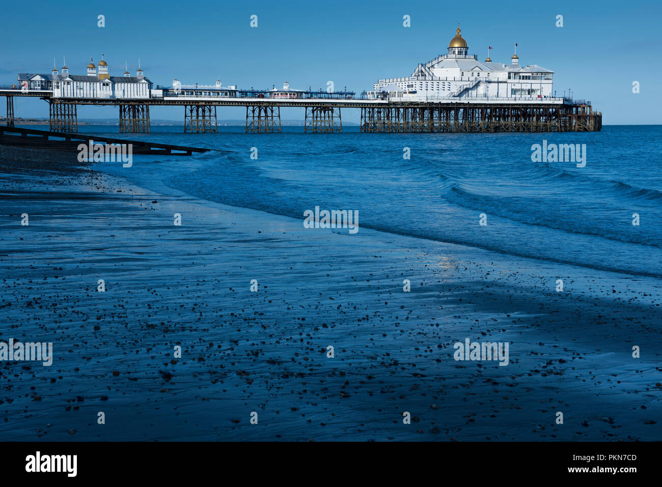 Eastbourne Pier, in der Grafschaft East Sussex, an der Südküste von England in Großbritannien. Stockfoto