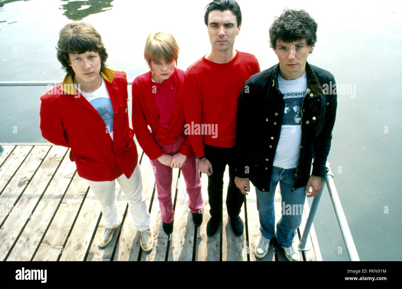 Die Talking Heads mit David Byrne Amsterdam, Niederlande, 1976, (Foto Gijsbert Hanekroot) Stockfoto