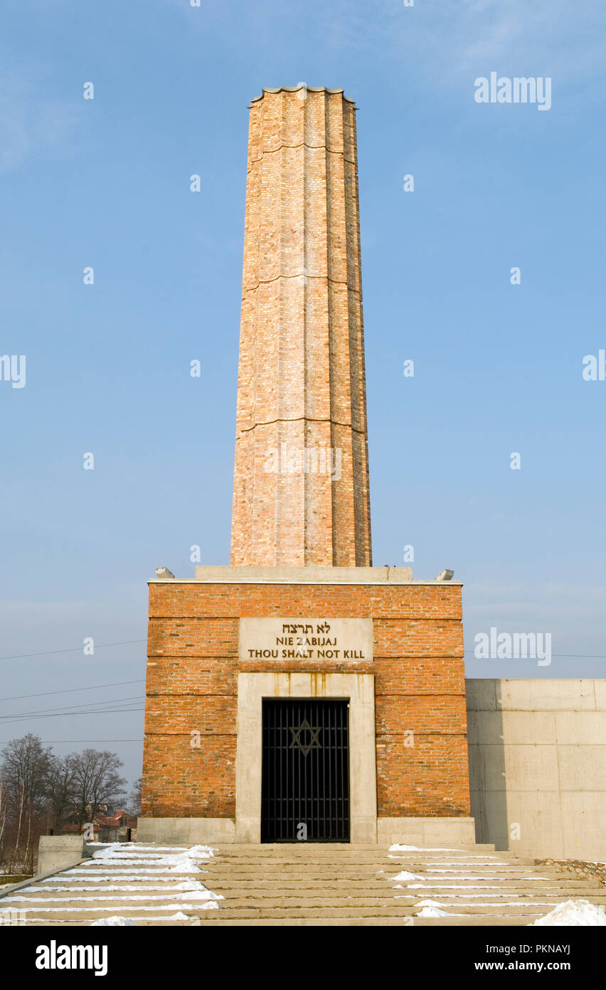 Mahnmal am Bahnhof Radegast museum in Lodz, Polen. Während des Zweiten Weltkriegs 200000 Juden wurden von hier aus der Nationalsozialistischen Todeslager Stockfoto