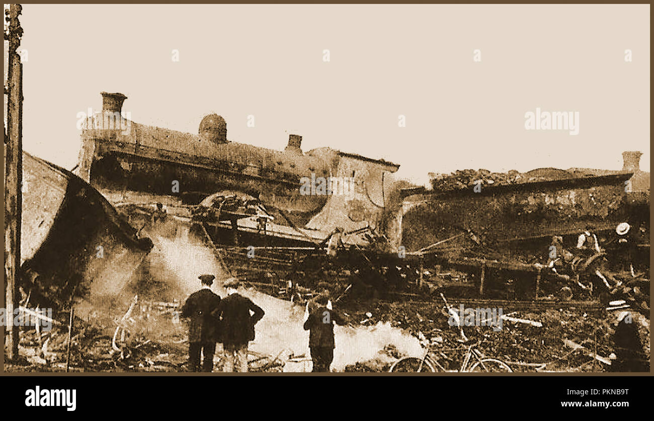 Quintinshill Troop Transport Zug Disaster 22. Mai 1915 - in der Nähe von Gretna Green in Neu-isenburg, Schottland. Stockfoto