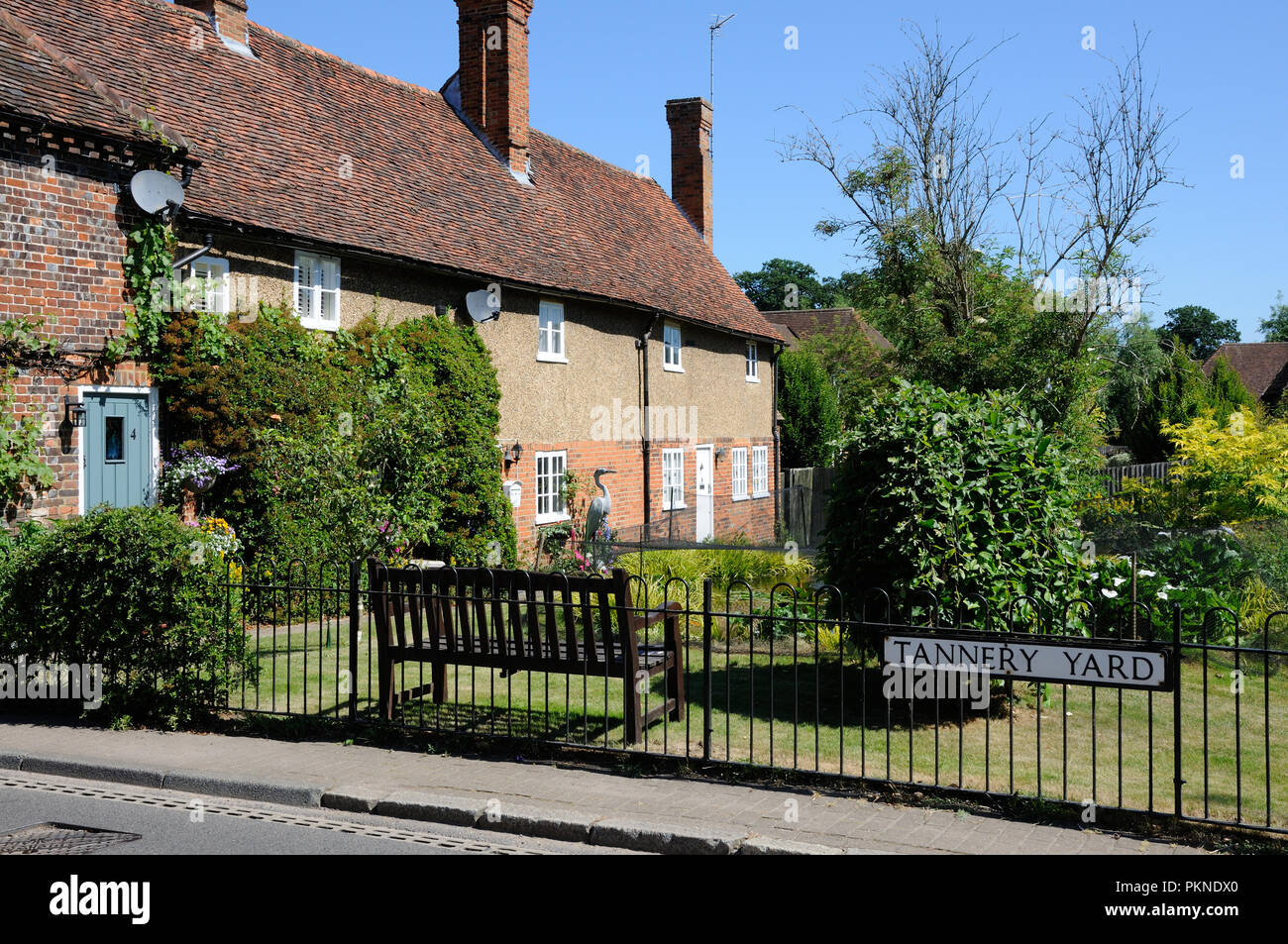 Gerberei Hof. Whitwell, Hertfordshire. Es ist eine Erinnerung an eine Vergangenheit Industrie in das Dorf. Stockfoto