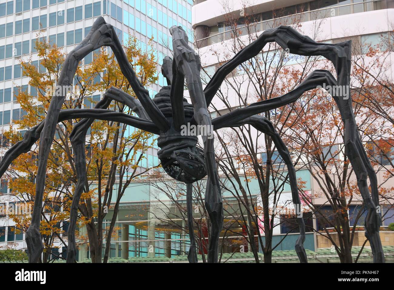Tokio, Japan - Dezember 1, 2016: Roppongi Hills spider Denkmal in Tokio, Japan. Die Spinne ist ein beliebter Treffpunkt für Einheimische. Stockfoto
