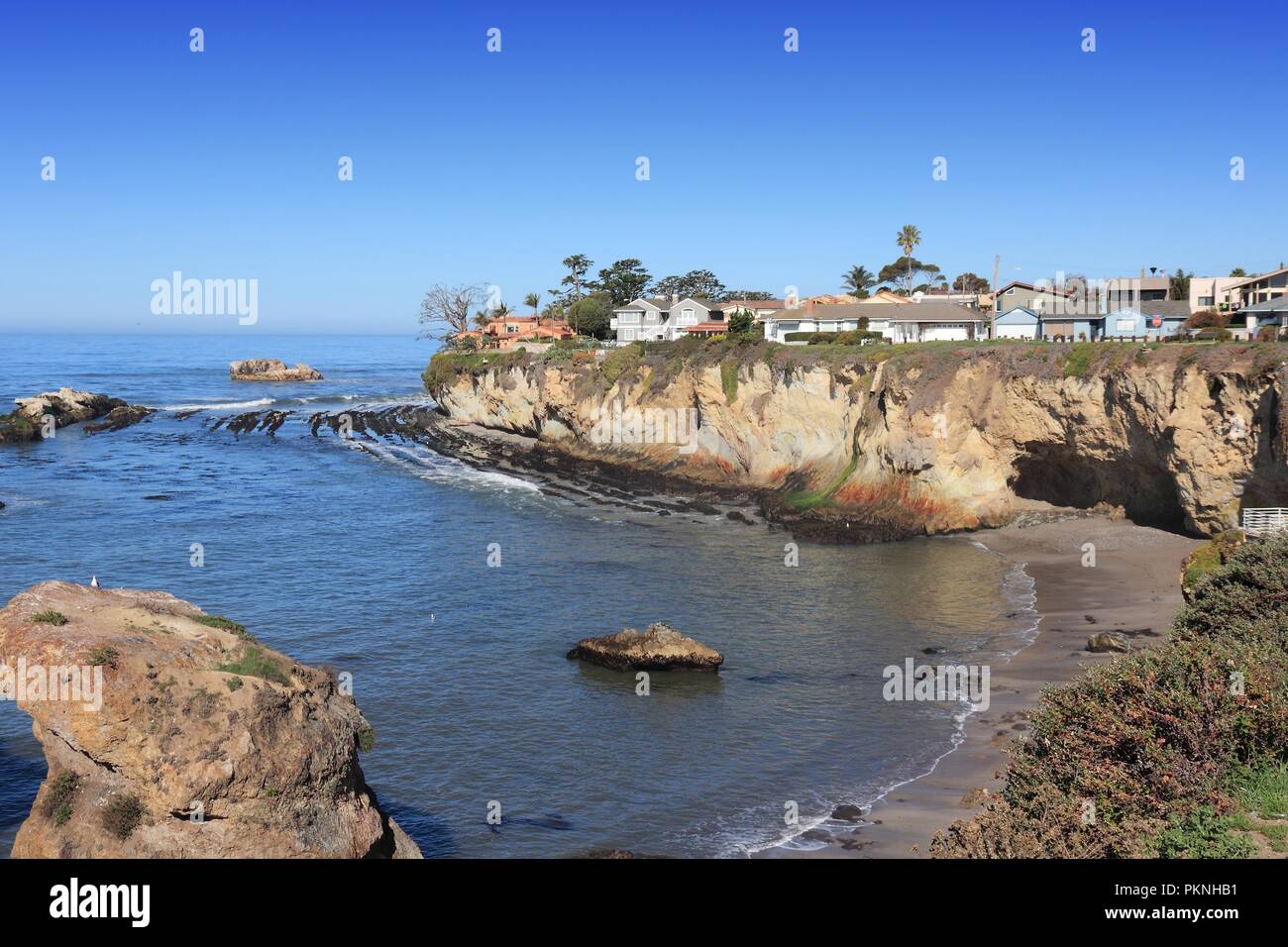 Kalifornien, USA - Pacific coast. Shell Beach in Pismo Beach County (San Luis Obispo County). Stockfoto