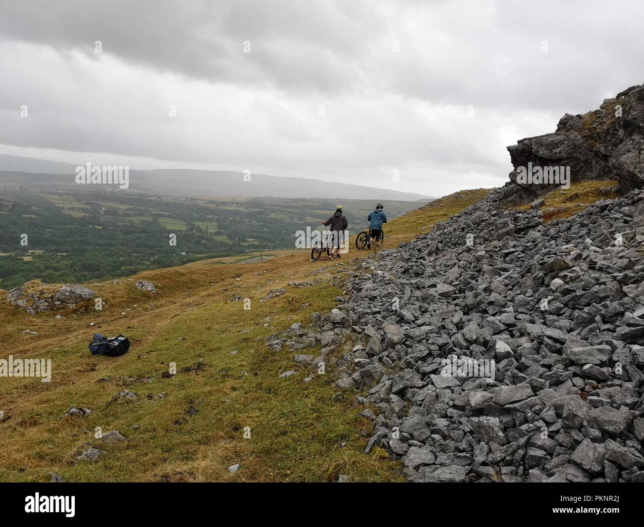 Mountainbiken in Wales Stockfoto