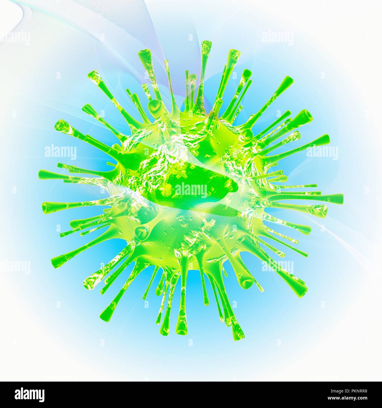 Orthomyxovirus, Illustration. Stockfoto