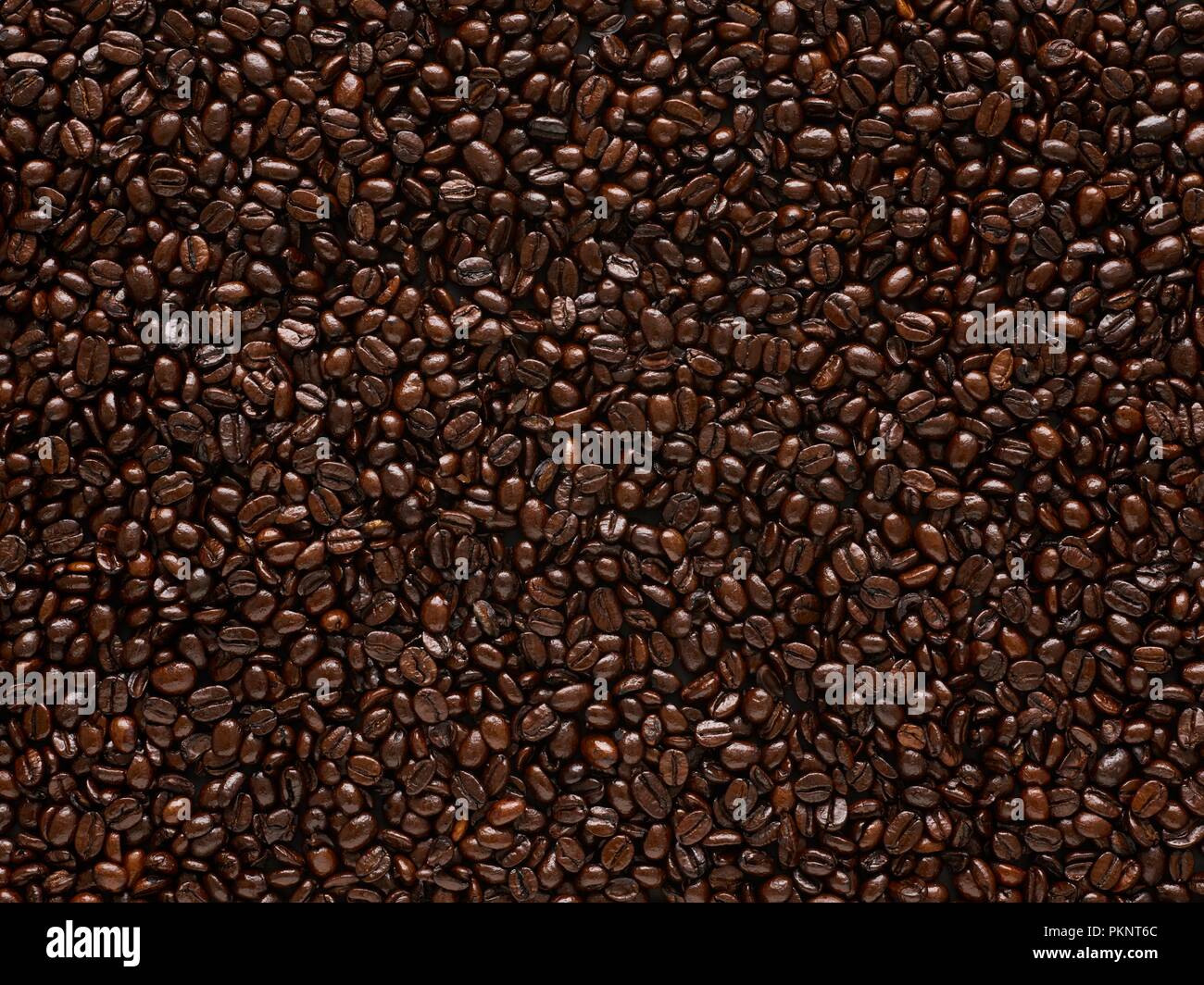 Kaffeebohnen, full frame. Stockfoto
