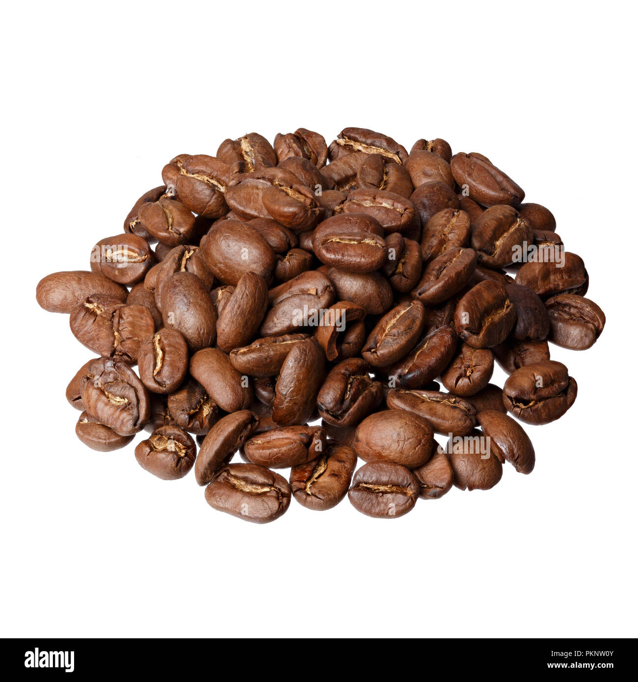 Guatemala Maragogype gourmet Kaffee auf weißem Hintergrund. Hochauflösendes Foto. Stockfoto