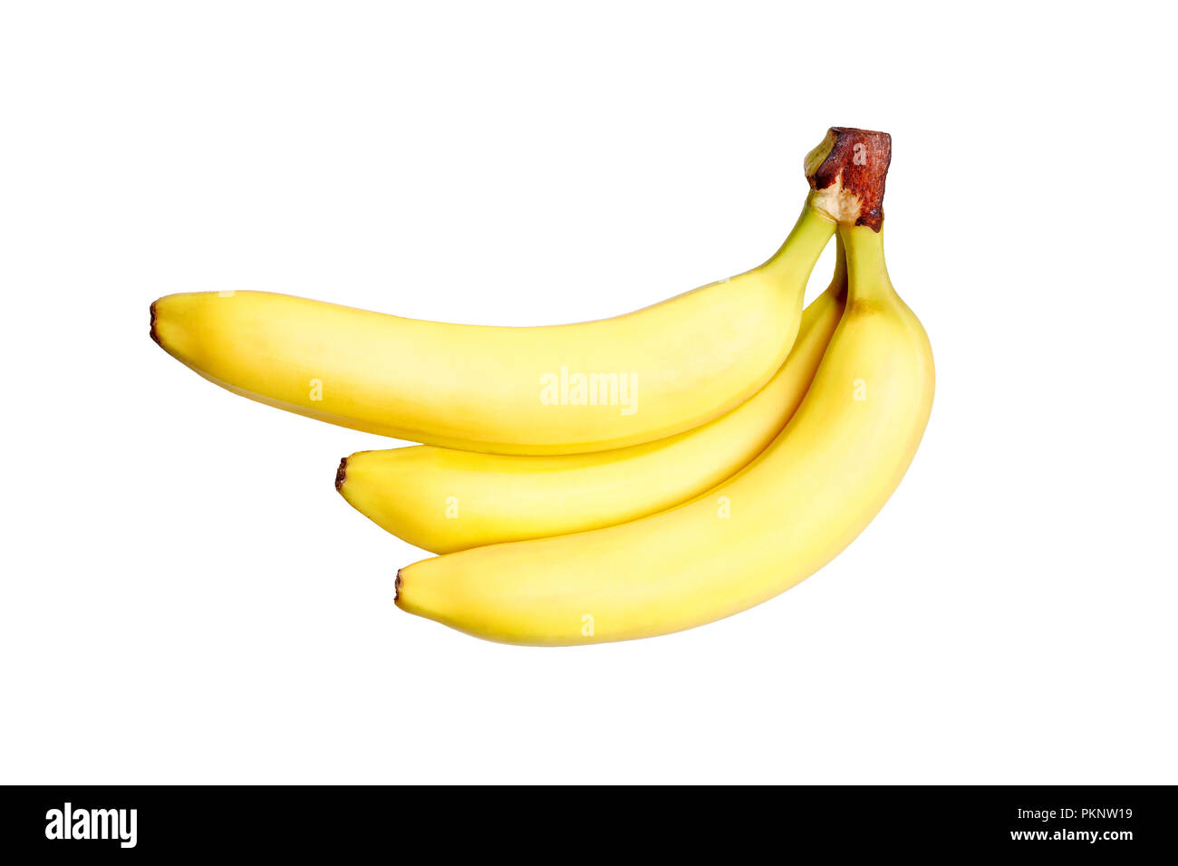 Bündel Bananen auf weißem Hintergrund. Hochauflösendes Foto. Stockfoto