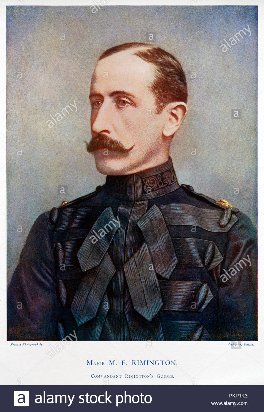 Major Sir Michael Frederic Rimington, KCB, CVO, 1858 - 1928, war ein britischer Offizier in der Armee, die Kavallerie Kräfte im Zweiten Burenkrieg und Ersten Weltkrieg geboten. Farbe Abbildung von 1900 Stockfoto