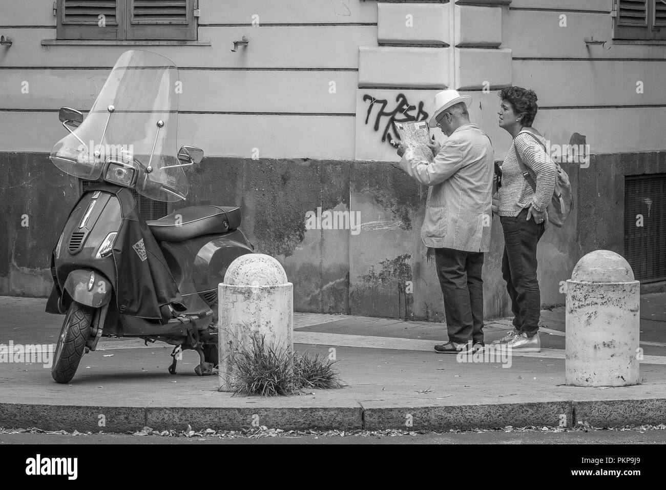 Rom ist die Hauptstadt von Italien. Die Vatikanstadt ist ein unabhängiges Land innerhalb der Stadtgrenzen von Rom. Stockfoto