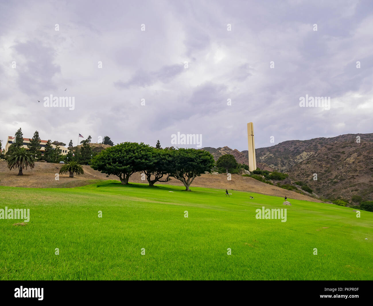 Phillips Thema Turm der Pepperdine University in Los Angeles County, Kalifornien Stockfoto