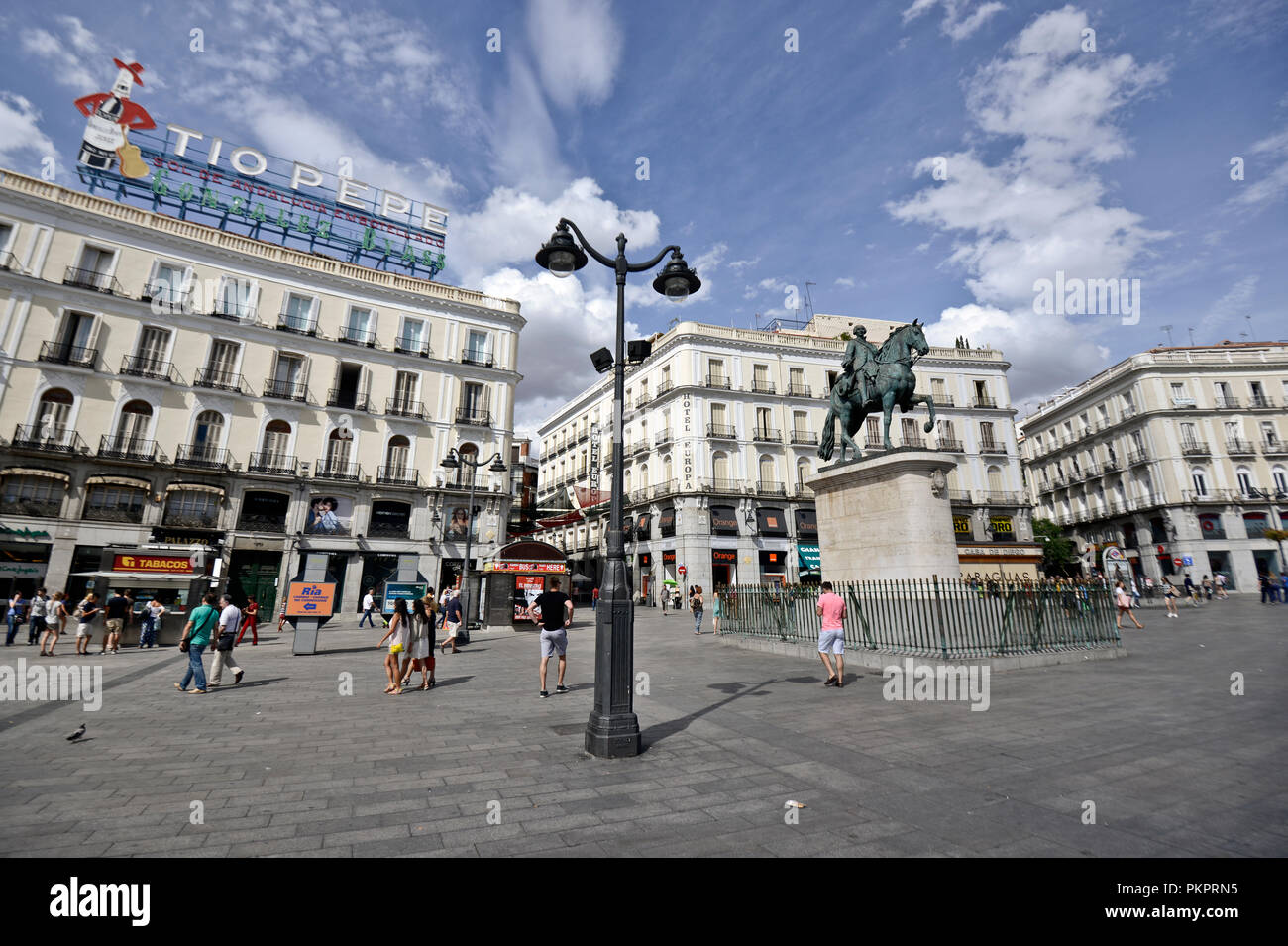 Plaza Mayor (Hauptplatz), Madrid, Spanien Stockfoto
