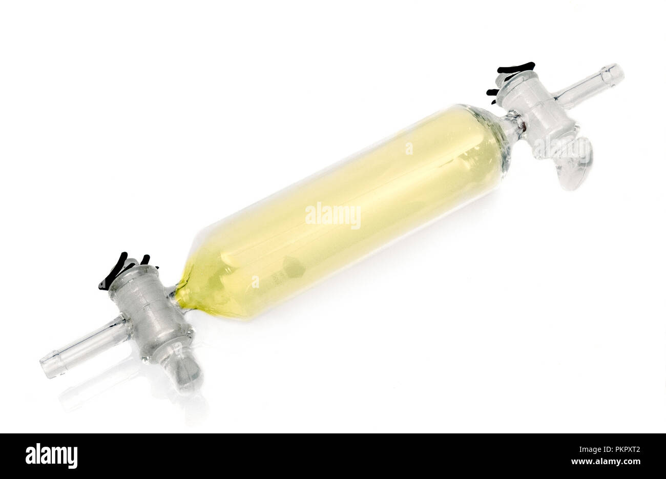 Elementares Chlor Gas Stockfoto